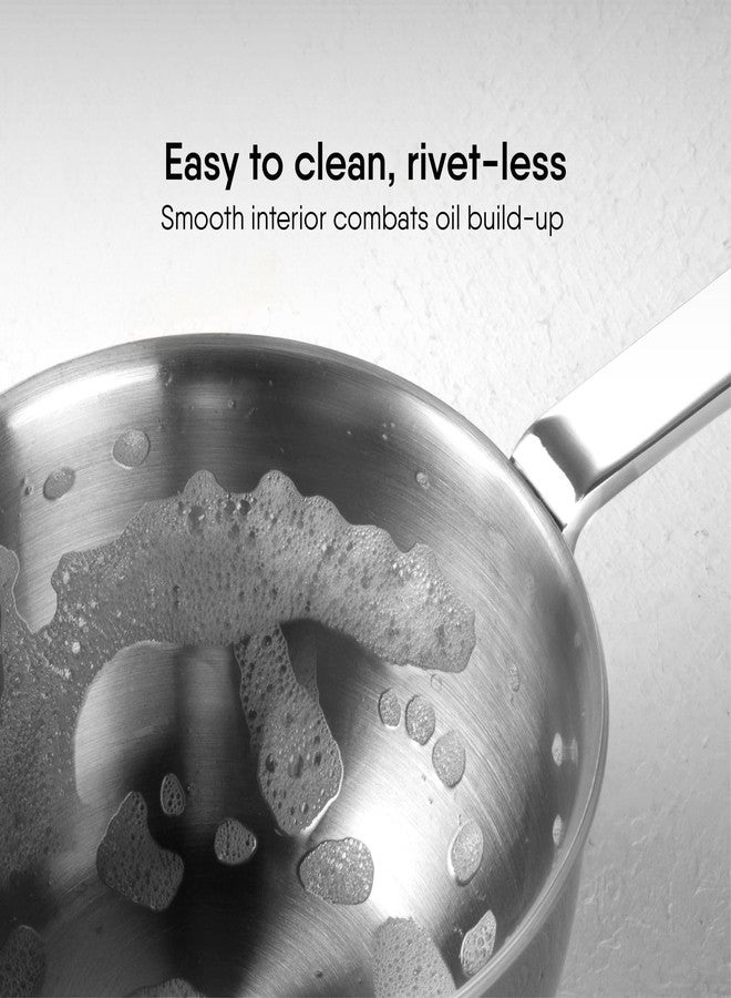 ستال مقلاة تادكا من الفولاذ المقاوم للصدأ ثلاثي الطبقات من ستال أرتيزان، مناسبة للاستخدام على المواقد الحثية، سعة 500 مل، طول 12 سم - Image 5